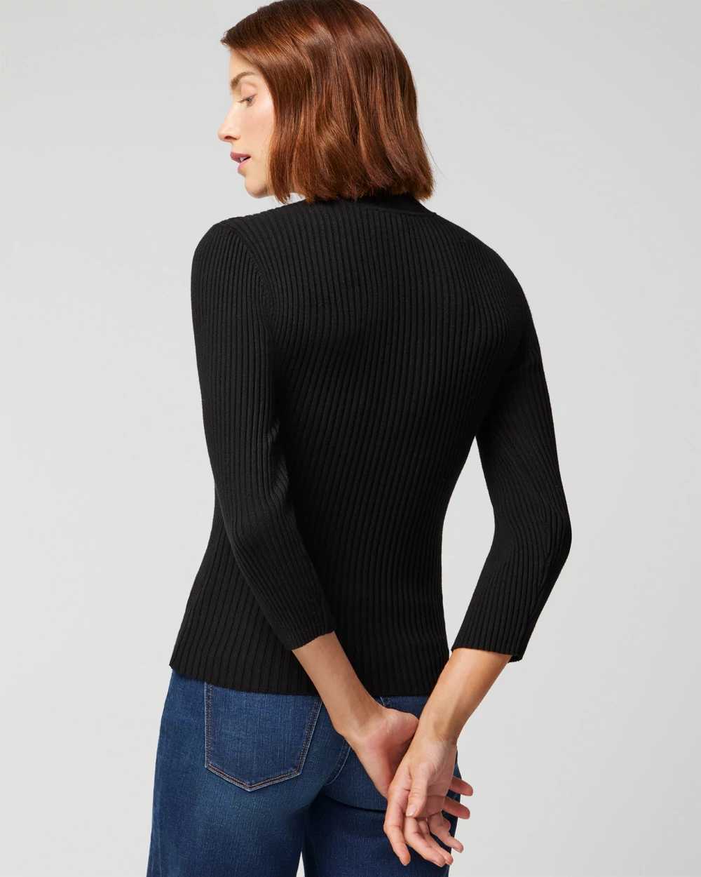 Cut out cheap mock neck sweater